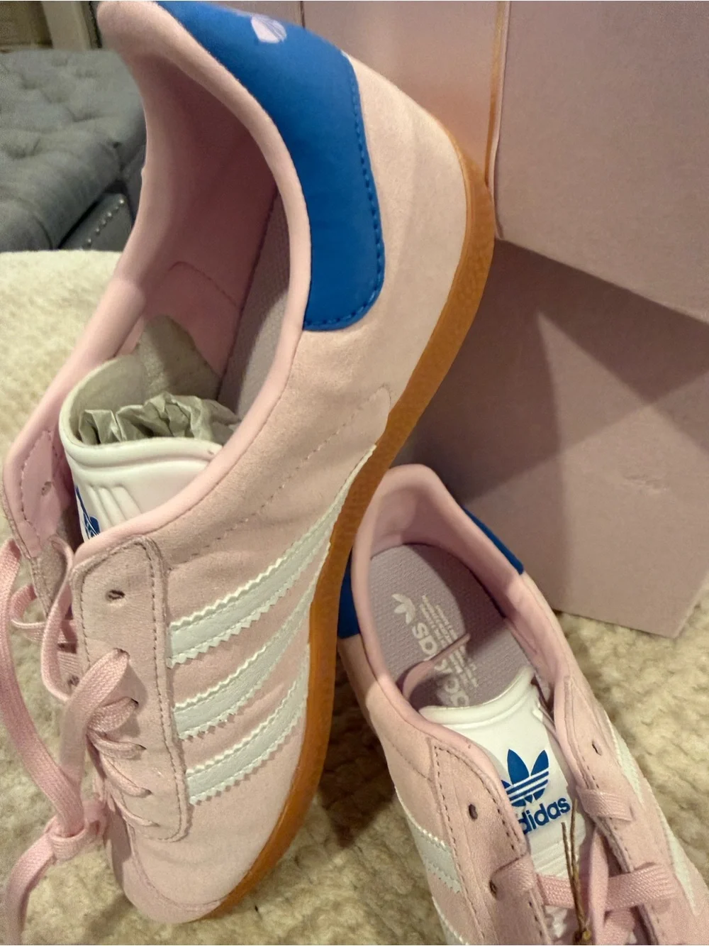 adidas Pink and Blue Women's Athletic Sneakers
